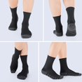 thumbnail image 4 of 6pcs/3 Pairs of Men's Sports Socks - Thickened Comfortable Fitness Running Socks, Moisture-Wicking Breathable Fabric, Seamless Toe Design, Anti-Slip Grip, Suitable for Basketball, 4 of 7