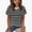 Black striped t-shirt women a1, variant on Women Striped T-Shirt Short Sleeve Round Neck Casual Basic Tee Top Party Wear Everyday Fashion, Black L