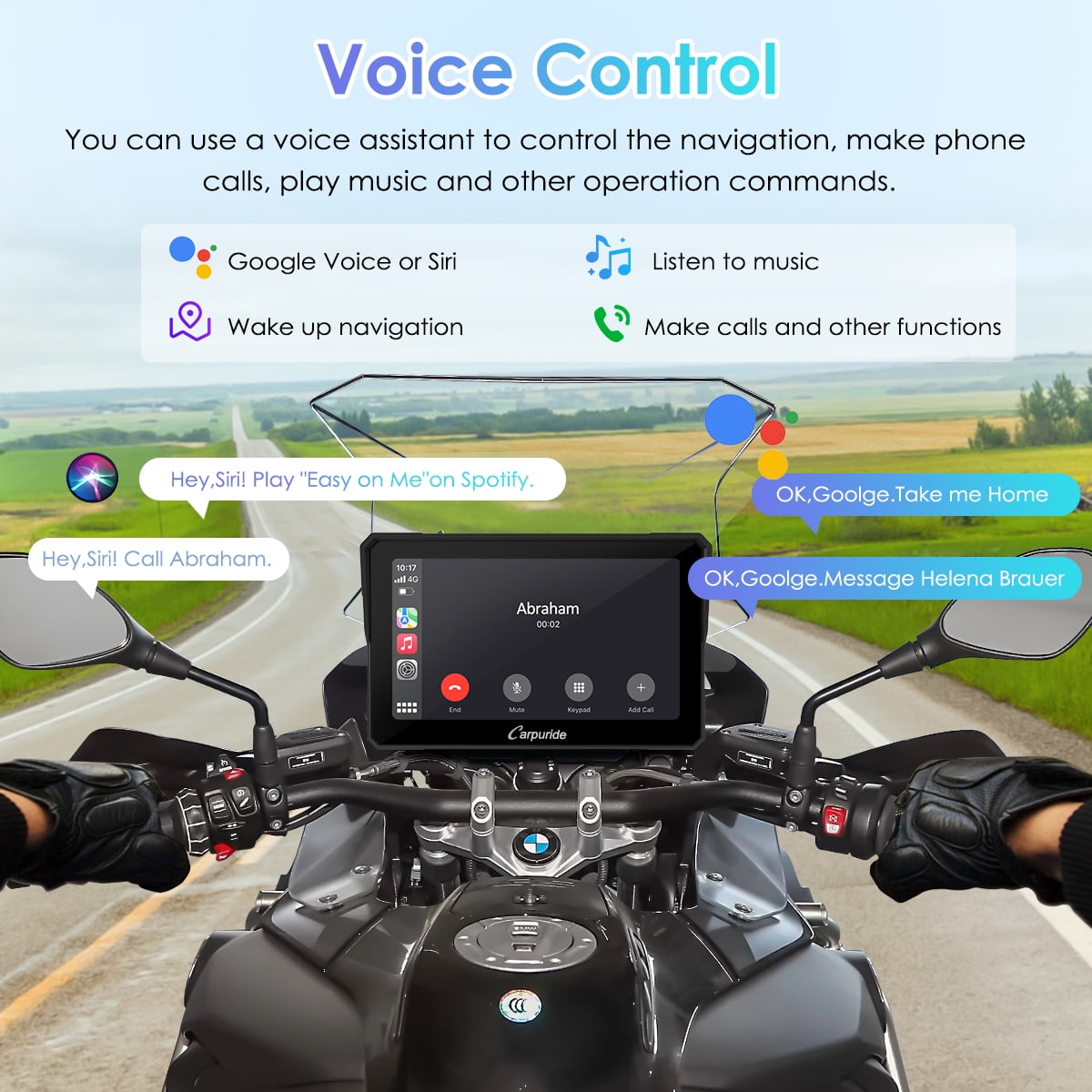Carpuride Motorcycle Wireless CarPlay Screen, Martinique | Ubuy