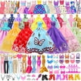 thumbnail image 7 of 101 Pcs Doll Clothes and Accessories Ramdom Style Gift Box Package, 5 Wedding Gowns 2 Fashion Dresses 2 Casual Outfit 2 Swimsuits 67 Accessories for 11.5 inch Doll Clothes for Age 3-10, 7 of 7