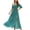 Green womens dresses, variant on Usmixi Formal Dresses for Women Short Sleeve Square Neck Striped Print Summer Maxi Dresses Beach Holiday Elastic Waist Slit Party Dress Red XL Up to 65% off