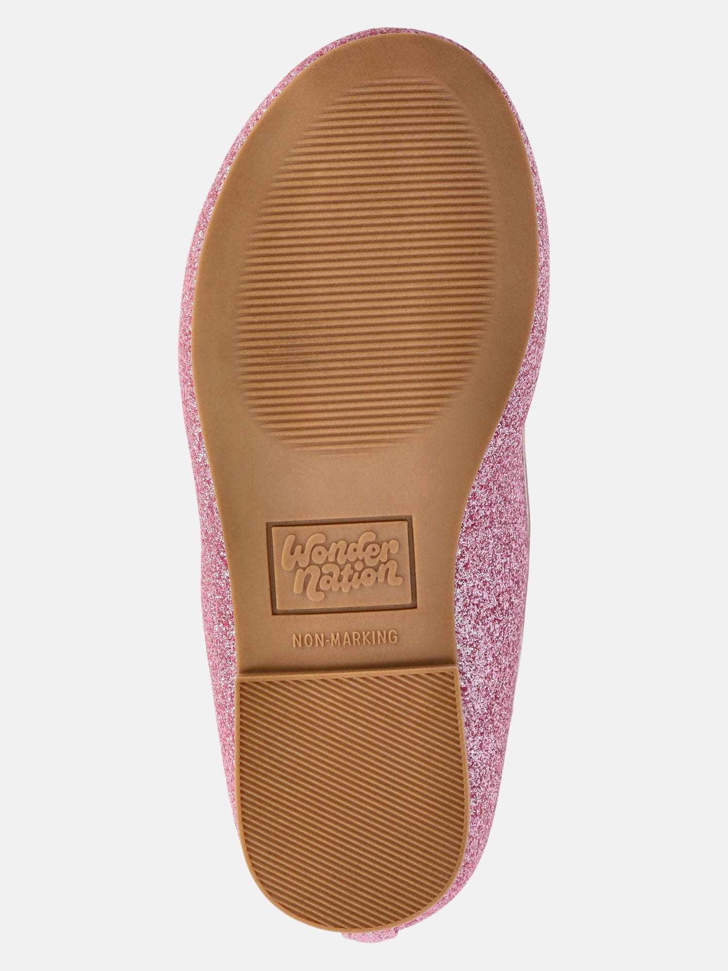 Wonder Nation Girls Bow Ballet Dress Shoes