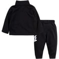 thumbnail image 2 of Nike Boys Tricot Zip Hoodie & Pants Track 2 Piece Set Black66F191-023/White, 24 Months, 2 of 2