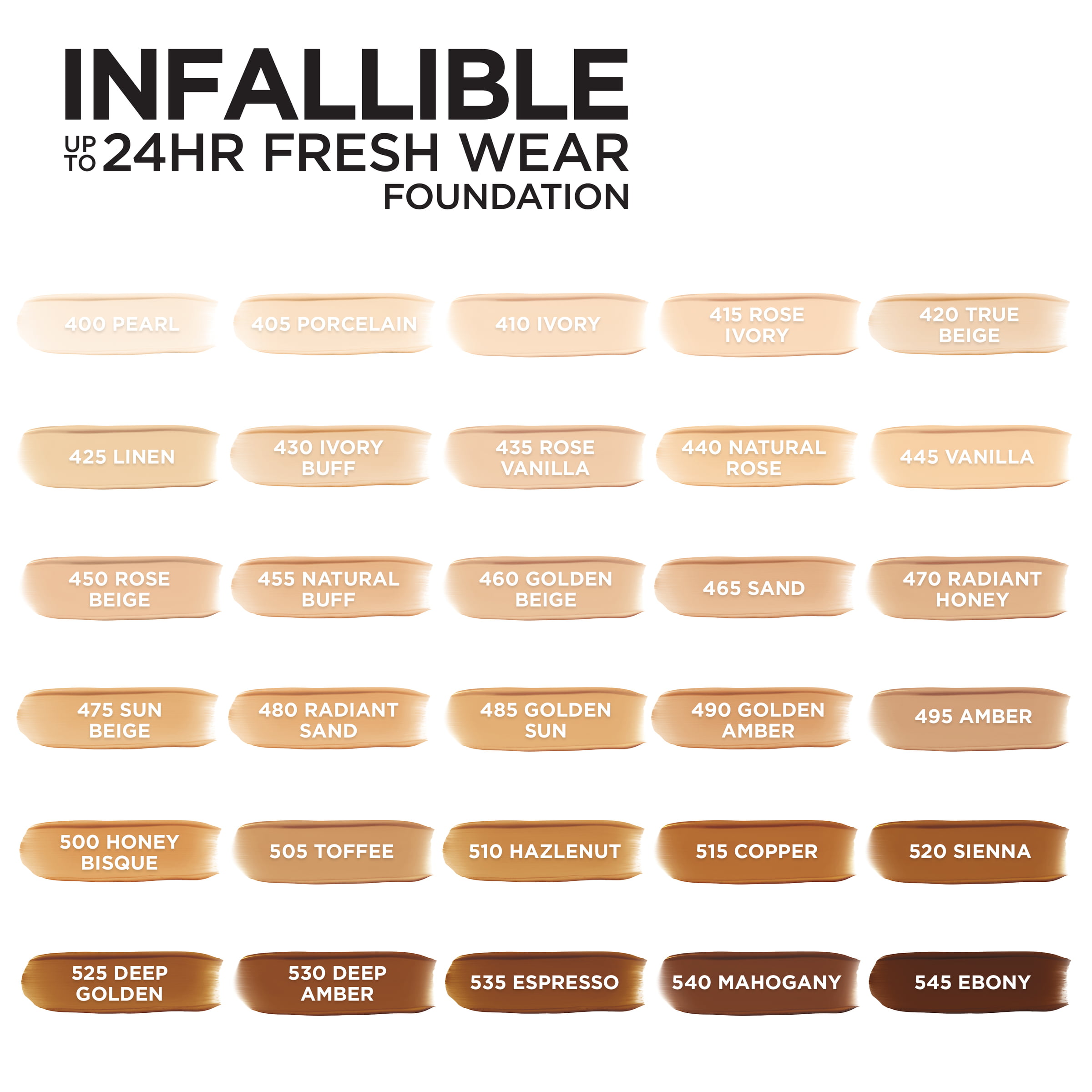 infallible powder foundation color match