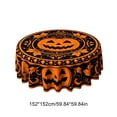 thumbnail image 3 of 4PC Pumpkin Halloween Tablecloth Decor, Round Halloween Tablecloth, Spooky Pumpkin Table Cloth Wrinkle Resistant Waterproof for Kitchen, Party, Halloween Home Decor, 3 of 6