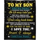 thumbnail image 1 of LHSHID Custom to My Son Blanket from Mom or Dad Personalized Name Gift for Boys Super Soft Flannel Fleece Summer Throw for Mothers Day Birthday Graduation Present for Bed Sofa, 1 of 9