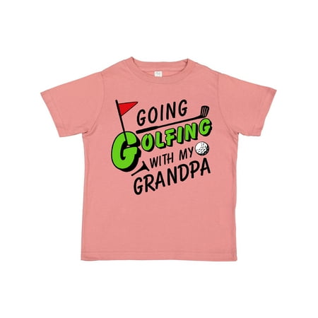 

Inktastic Going Golfing with My Grandpa- Kids Golf Gift Toddler Boy or Toddler Girl T-Shirt