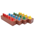 thumbnail image 3 of Juego De Bloques De Cilindros, Juego De Cilindros De Madera De Moda, Duradero Y Colorido, Portátil No Tóxico Para Niños De 36 Meses, 3 of 7