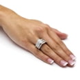 thumbnail image 5 of Anillo de plata pura S925, juego de anillos combinados de moda de alta gama para mujer, anillo de plata, anillo de compromiso para mujer, 5 of 5