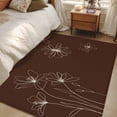 thumbnail image 4 of 2.7'x5' Area Rugs, Brown Floral Indoor Outdoor Area Rug for Living Room Bedroom, Spring Flower Washable Bathroom Rugs Kitchen Floor Carpet Mats Home Decor Aesthetic, 4 of 8