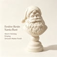 thumbnail image 6 of Christmas Resin Santa Claus Bust Statue, Vintage White Matte Santa Head Figurine with Pedestal, Christmas Tabletop Decor for Mantel Shelf Home Display, 5.9in, 6 of 8