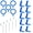 Blue, variant on FOUR E's Scientific 10Pcs Dental X-Ray Film Holder, Bite Block with 5Pcs Arms + 5Pcs Rings Set, Blue