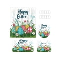 thumbnail image 5 of Easter Clearance! YZEGDCH Easter Shower Curtains Set of 4, Eggs Curtain with Non-Slip Washable Bath Rugs Toilet Lid Cover for Bathroom, 72"x 72" Waterproof Fabric Bath Curtain, 5 of 6