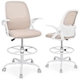 thumbnail image 1 of Ergonomic Computer Standing Desk Chair, Mid-Back Mesh Rolling Office Drafting Chair with Lumbar Support and Footrest Ring, 1 of 9