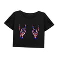 thumbnail image 3 of Camiseta corta de entrenamiento de verano para mujer para caminar por la calle, viajes y deportes M, 3 of 7