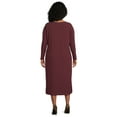 thumbnail image 4 of Terra & Sky Women’s Plus Rib Knit Jersey Midi Dress, 4 of 6