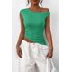 thumbnail image 3 of Remera PRETTYGARDEN 2025 Verano Top con Hombros Descubiertos y Fruncido Talle S, 3 of 8