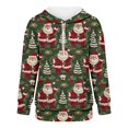 thumbnail image 4 of Chandails d'Hiver Grande Taille pour Femmes Chandails à Capuche Décontractés de Noël à Col Rond Manches Longues Vert m, 4 of 5