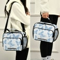 thumbnail image 5 of FORMRS Student Lunch Bag Insulated Reusable Cooler Box with Zipper Pockets, Blue Butterfly, 5 of 9