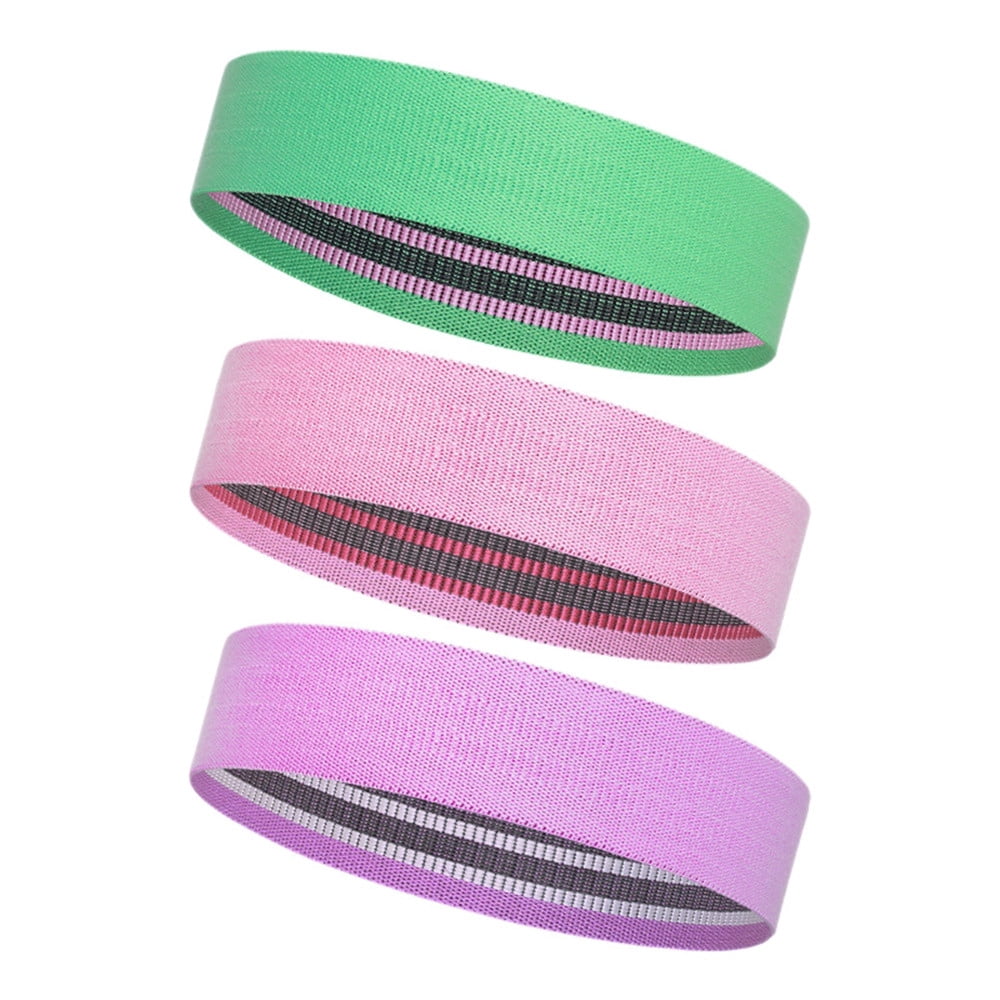 Set of 3 Resistance Exercise Loop Bands Fitness Home Gym Yoga Glutes Trainer