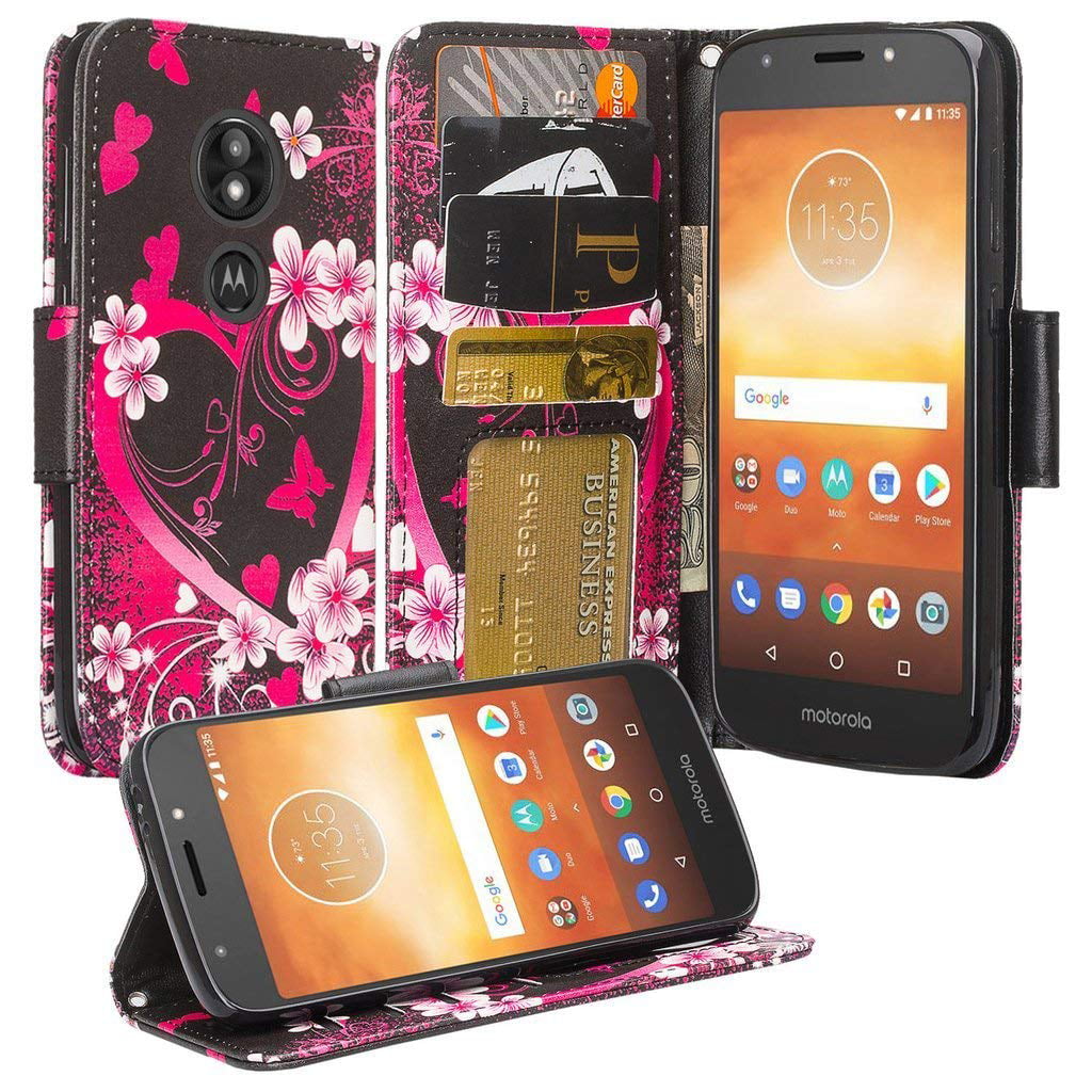 Tracfone Moto E5 (XT1920DL) Case Leather Wallet Case