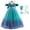 Green A + Accessories, variant on Girls Mermaid Princess Dress Lace Tutu Costume Ariel Skirt Birthday Wedding Party Ball Gown