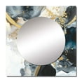 thumbnail image 2 of Designart "Textured Marble Painting V" Abstract Marble Square Mirror For Wall Decor - Large Gold Square Mirror Printed Wall Decor - Modern Square Living Room Mirror, 2 of 5