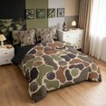 thumbnail image 2 of Manfei Farmhouse Camouflage Twin Bedding, Basketball Camo Bedding Comforter Set, Desert Tan, Black Reversible, 7-Piece, 2 of 6