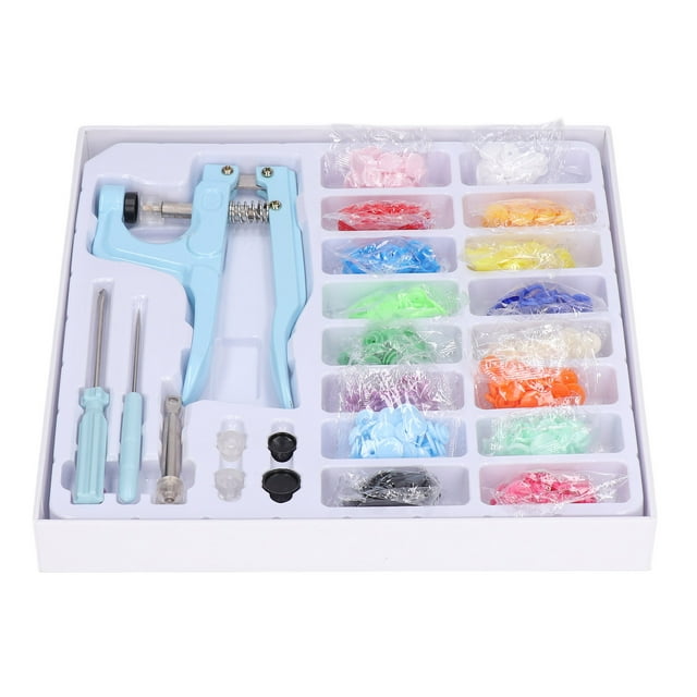 Plastic Snaps, Vibrant Colors Easy Operation 16 Colors Plastic Snap Buttons With Screwdriver For Sewing For Clothing For Crafts Blue