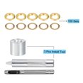 thumbnail image 2 of Grommet Tool Kit 100 Sets 5/16" Copper Grommets Eyelets with 3pcs Install Tools, 8mm Inside Dia. Gold Tone, 2 of 6