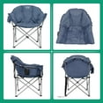 thumbnail image 5 of NAIZEA Oversized XL Padded Camping Chair,Large Camp Lounge Chairs for Outdoor,Moon Saucer Folding Chair,with Carry Bag Supports 500 lbs,Teal, 5 of 13