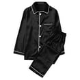 thumbnail image 2 of DGXTA Family Pajamas Matching Sets Pajamas Set 2 Piece Button Down Long Sleeve Pjs Set Soft Nightwear with Long Pants, 2 of 6