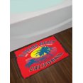 thumbnail image 2 of Florida Bath Mat, Hot Summer Beach Party in California Theme Grunge Backdrop with Trees and Waves, Plush Bathroom Decor Mat with Non Slip Backing, 29.5" X 17.5", Multicolor, by Ambesonne, 2 of 2