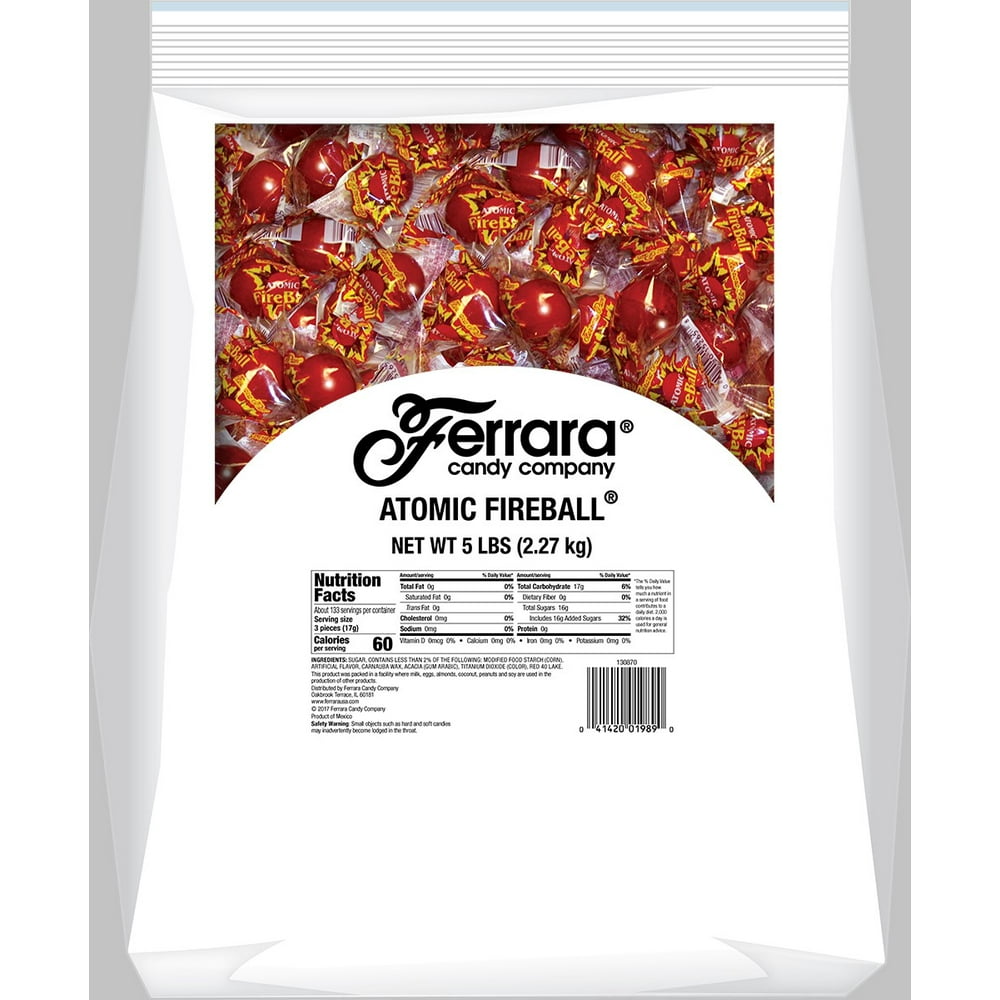 Atomic Fireball Cinnamon, Hard Candy, 5 pound