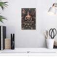 thumbnail image 3 of Elephant Stock Lotus Pose Buddha Wall Art - Vertical Canvas Wall Art - Living Room Wall Decor - People Canvas - Gray And Gold Decor - 8" x 12", 3 of 8