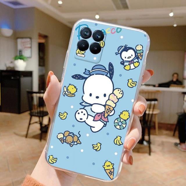 2024 Case For Realme 8 4G Shell 8 5G Bag 8 PRO Cover Cute Cartoon Kuromi Rabbit Sanrio Soft Silicone Transparent Coque For Realme 8 LXY