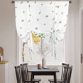 thumbnail image 3 of Spring Botanical Tie Up Curtains for Windows, Adjustable Balloon Window Shades, Farmhouse Pastoral Daisy Leaves Kitchen Window Treatments Farmhouse Short Curtains with Rod Pocket 42"x45", 3 of 8
