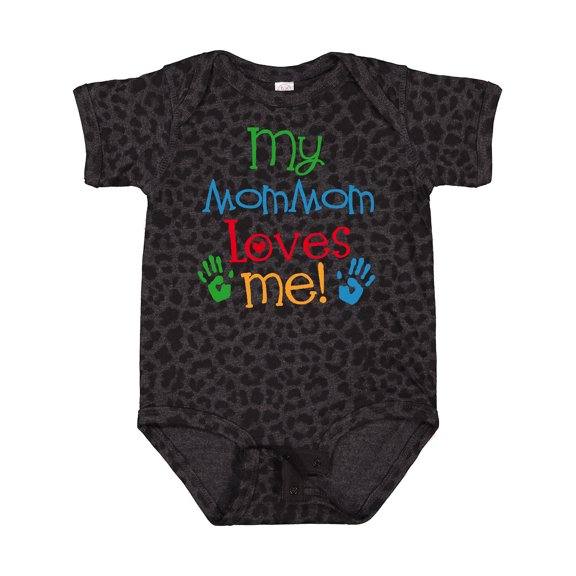 Inktastic Mommom Loves Me Childs Boys or Girls Baby Bodysuit