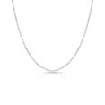thumbnail image 1 of JeenMata Collar de Cadena Rolo Plana de Plata Esterlina de 20 Pulgadas y 2 mm en Color Blanco: Uso Diario para Hombres y Mujeres, 1 of 7