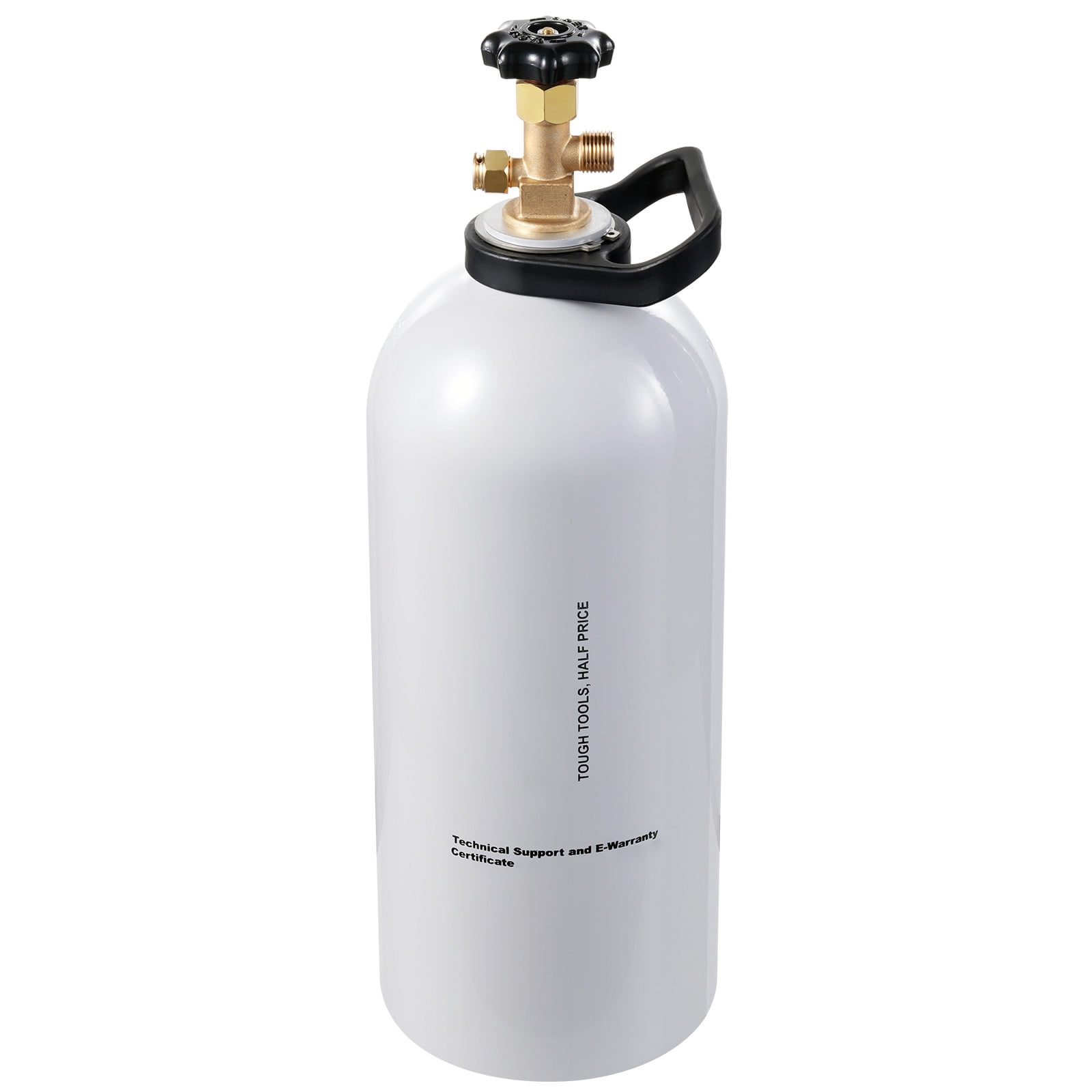 KFFKFF CO2 Container, 10 lbs Fresh Aluminum Alloy Canister, CO2 Air Canister with Gentle Spray Finish, CGA320 Valve, Handle & Variable Pressure, DOT Certified Canister for Draft Beer Serving