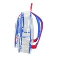 thumbnail image 5 of Eastsport Multi-Purpose Clear Backpack with Front Pocket, Adjustable Straps, Dynamic Blue/Poppy Red, 5 of 7