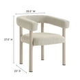 thumbnail image 4 of Dining Side Chair Armchair, Set of 2, Brown, Aluminum, Outdoor Patio Balcony Cafe Bistro Garden Hospitality Restaurant, Modern Contemporary, HB37349, 4 of 11