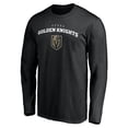 thumbnail image 2 of Men's Black Vegas Golden Knights Team Lockup Long Sleeve T-Shirt, 2 of 3