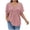 A82 Pink, variant on Mifsaly Womens V Neck Short Sleeve Tops Summer Ribbed Knit Oversized T Shirts Casual Loose Fit Flattering Daily Wear Soft Breathable Comfy Basic Top XXXXXL