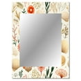 thumbnail image 2 of Designart "Sketching Tropical Seashells II" Abstract Wall Mirror, Printed Beige Wall Mirror, Nautical Bathroom Wall Mirror, Decorative Abstract Mirror - 30x40 Inch, 2 of 5