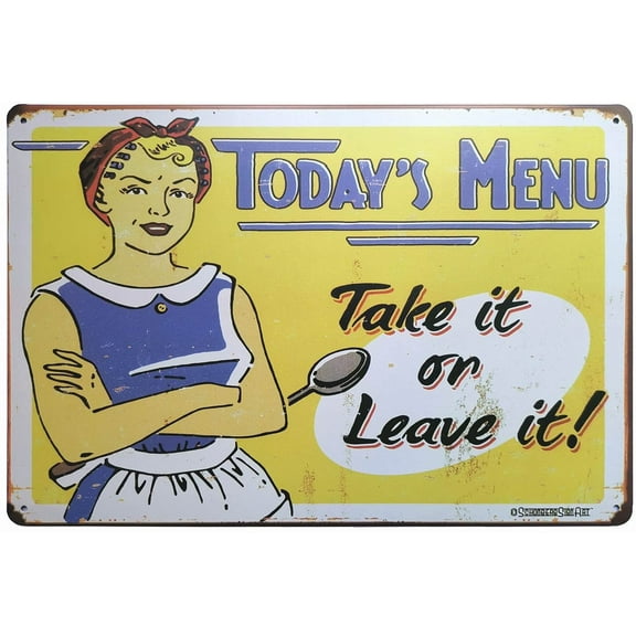 It Retro Vintage kitchen Signs Wall Decor Metal Tin Sign 12X 8
