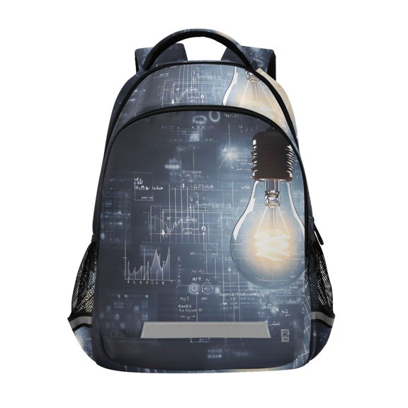 ALAZA Science Light Bulb Backpack Elementary School Bag Bookbag Travel Rucksack
