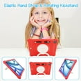 thumbnail image 2 of Case for Apple iPad Pro 11 5th 4th 3rd 2nd 1st Gen/ iPad Air 11 2024 M2/Air 4 5, Soft Silicone Drop Protection Rotating Kickstand with Shoulder Strap Pencil Holder Kids Friendly Lightweight, Red, 2 of 6