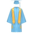 thumbnail image 1 of Moggemol Kids Unisex Preschool Kindergarten Graduation Gown Long Sleeve Zipper Robe with Hat Stole Light Blue 48, 1 of 7