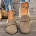 thumbnail image 2 of YOUYEDIAN Loafers for Women Winter Versatile Plush Belt Deco Slip On Flats Fashion Round Toe Comfortable Warm Casual Shoes, 2 of 5